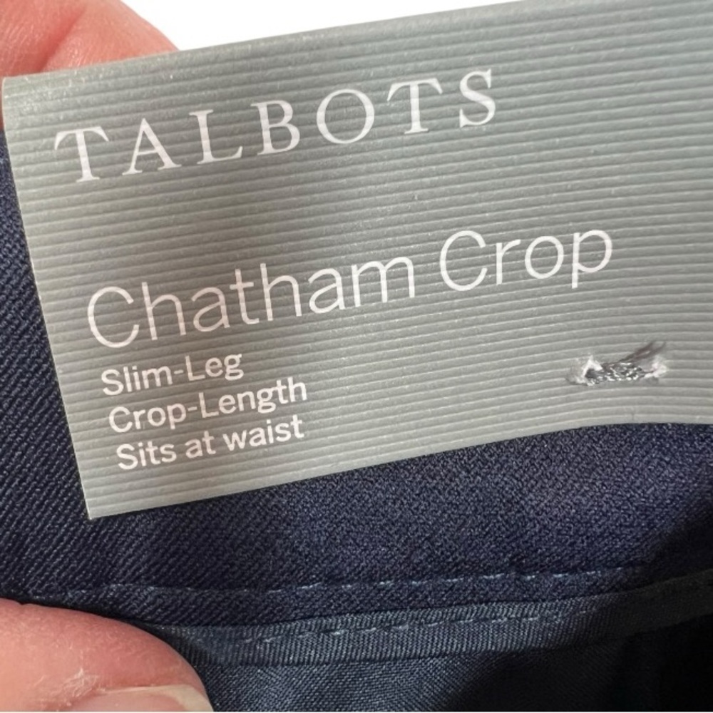 NWT Talbots Chatham Crop Pants Navy 14 - Picture 7 of 13